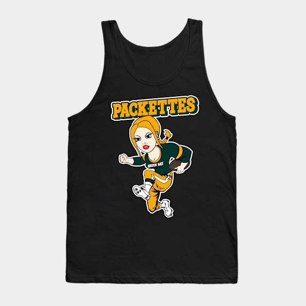 Green Bay Packettes Tank Top by darklordpug